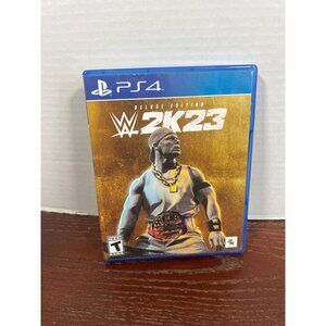 Sony Playstation WWE 2K23 Deluxe Edition PS4 Video Game Tested C4